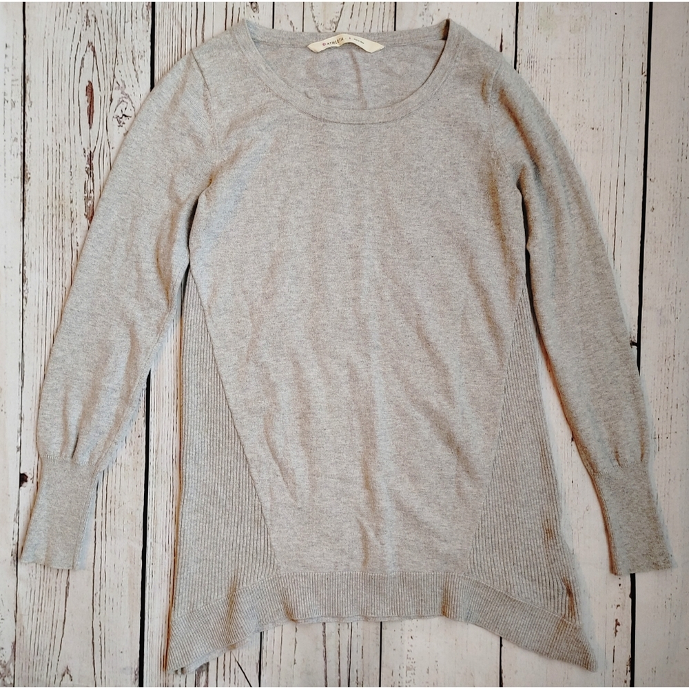 Athleta Grey Ribbed Tunic